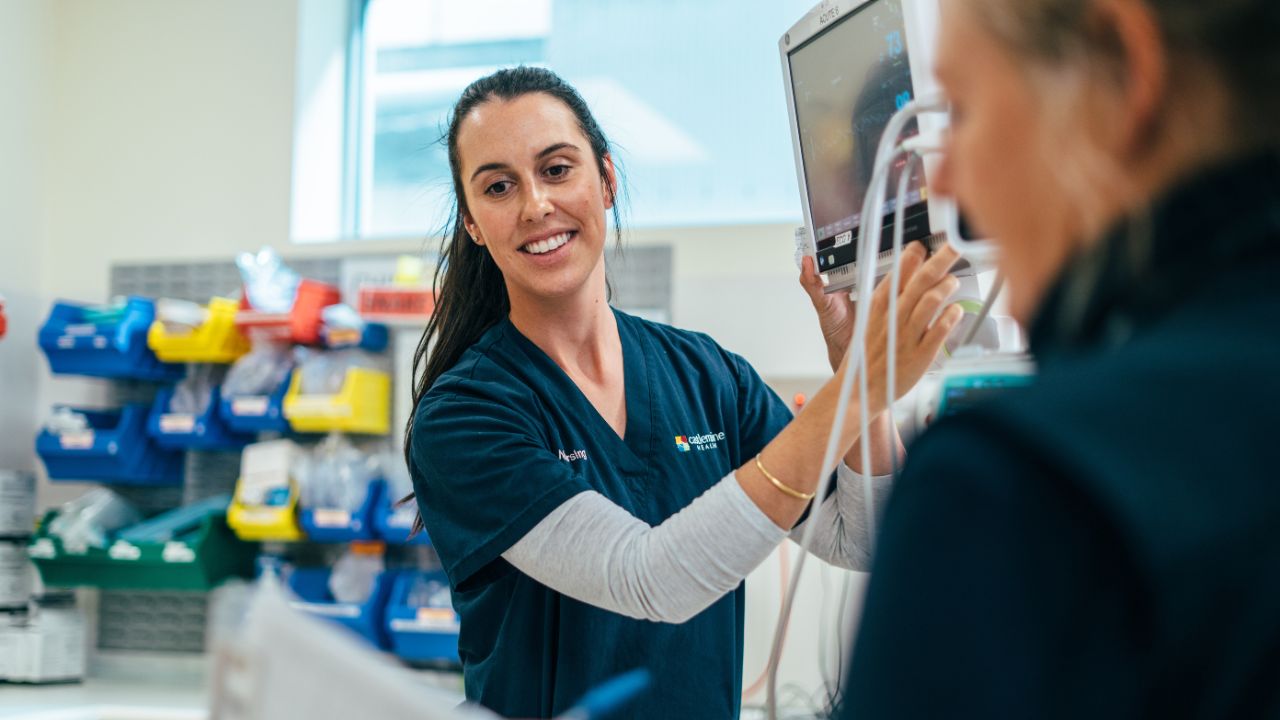 Female nurse in a hospital setting